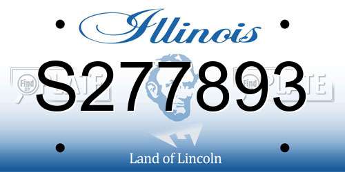 S277893 Illinois License Plate