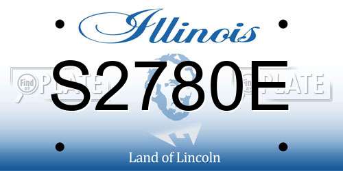 S2780E Illinois License Plate
