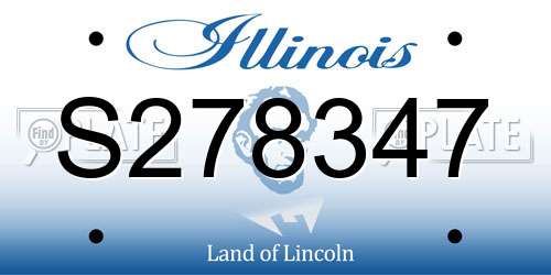 S278347 Illinois License Plate