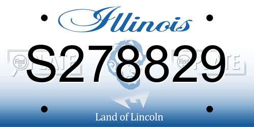 S278829 Illinois License Plate
