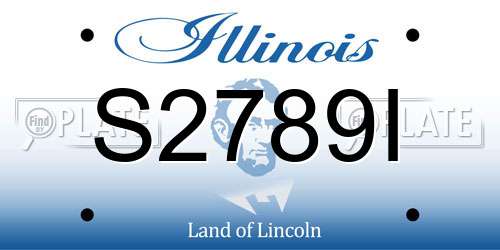 S2789I Illinois License Plate