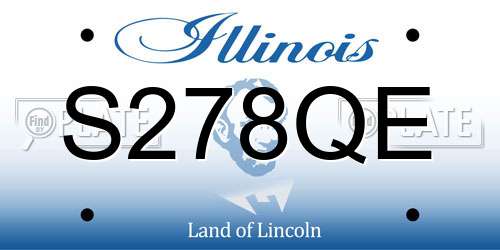 S278QE Illinois License Plate