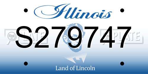 S279747 Illinois License Plate