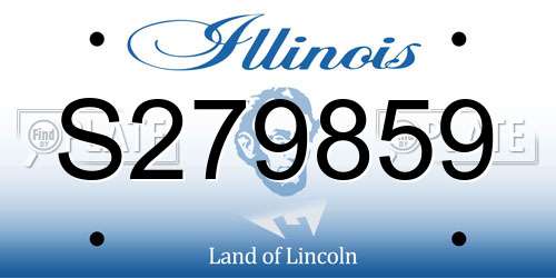 S279859 Illinois License Plate