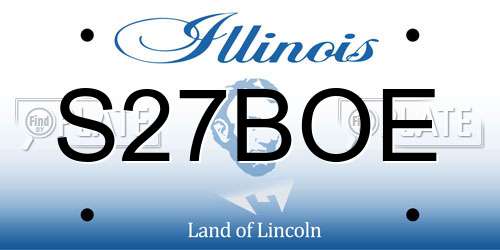S27BOE Illinois License Plate