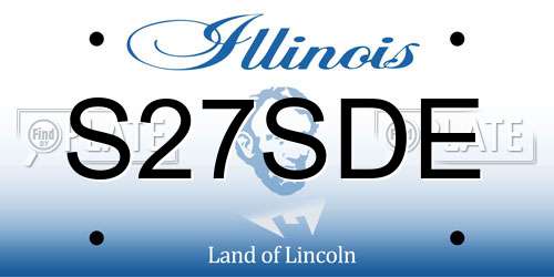 S27SDE Illinois License Plate