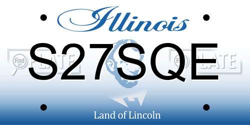 S27SQE Illinois License Plate