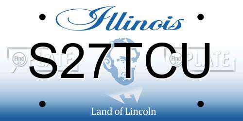 S27TCU Illinois License Plate