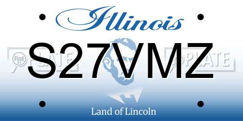 S27VMZ Illinois License Plate