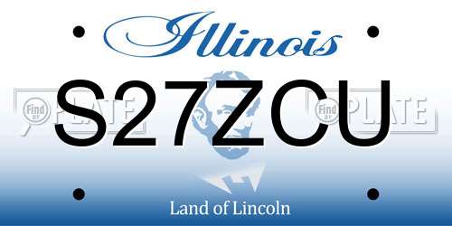 S27ZCU Illinois License Plate