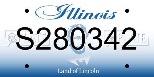 S280342 Illinois License Plate