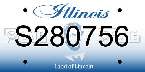 S280756 Illinois License Plate