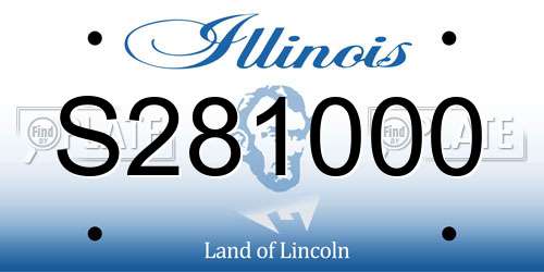 S281000 Illinois License Plate