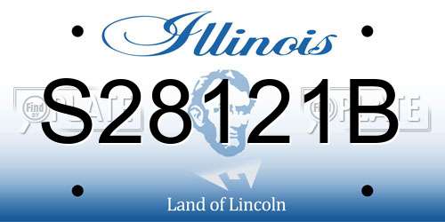 S28121B Illinois License Plate