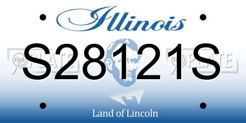 S28121S Illinois License Plate