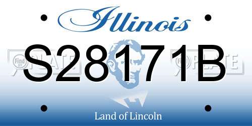 S28171B Illinois License Plate