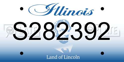 S282392 Illinois License Plate