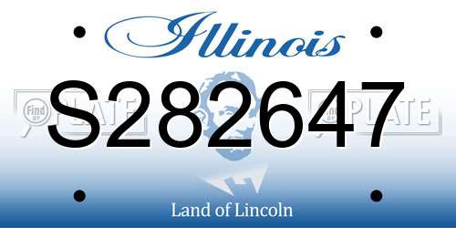 S282647 Illinois License Plate