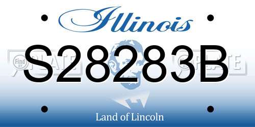 S28283B Illinois License Plate