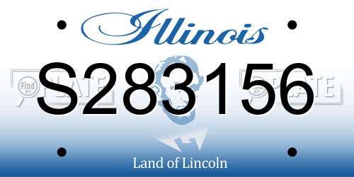 S283156 Illinois License Plate