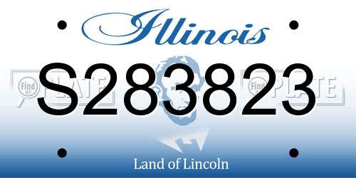 S283823 Illinois License Plate