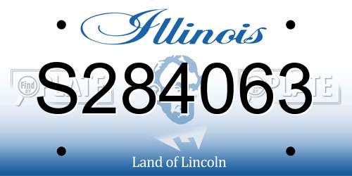 S284063 Illinois License Plate