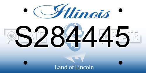 S284445 Illinois License Plate