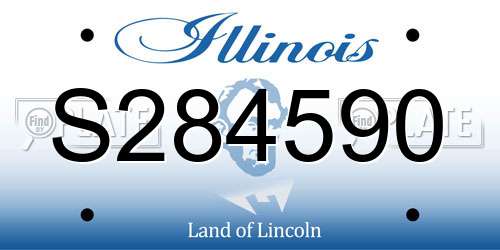 S284590 Illinois License Plate