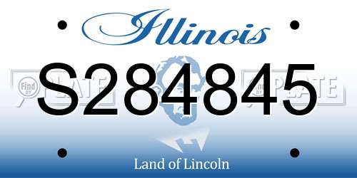 S284845 Illinois License Plate