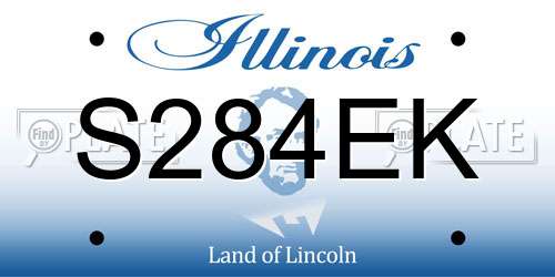 S284EK Illinois License Plate