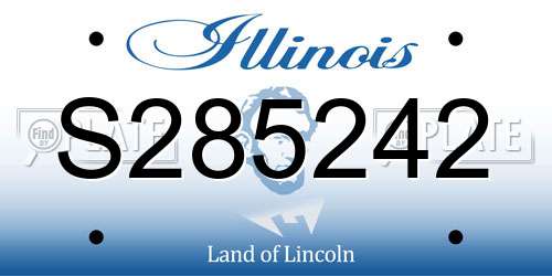 S285242 Illinois License Plate