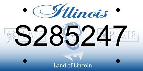 S285247 Illinois License Plate