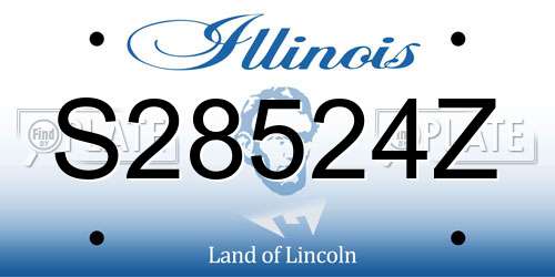 S28524Z Illinois License Plate