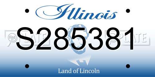 S285381 Illinois License Plate