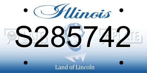 S285742 Illinois License Plate