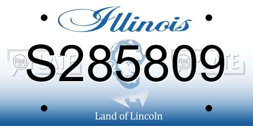 S285809 Illinois License Plate