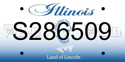S286509 Illinois License Plate