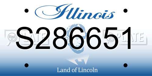S286651 Illinois License Plate