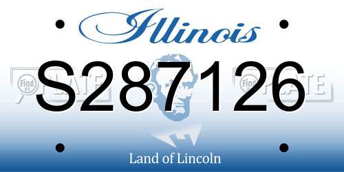 S287126 Illinois License Plate