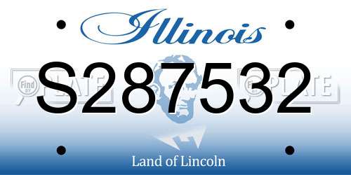 S287532 Illinois License Plate