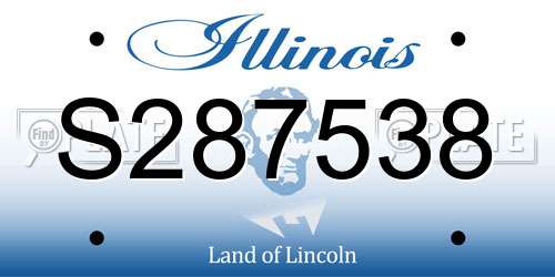 S287538 Illinois License Plate