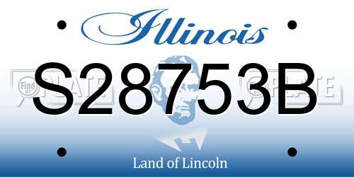 S28753B Illinois License Plate