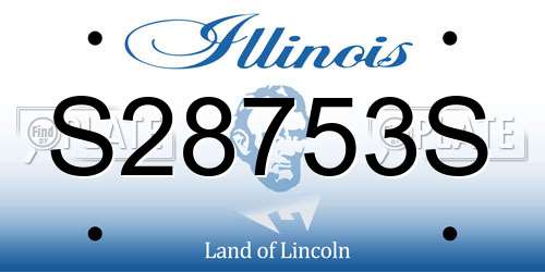 S28753S Illinois License Plate