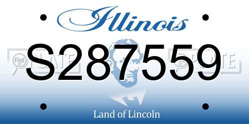 S287559 Illinois License Plate
