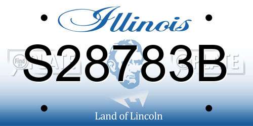 S28783B Illinois License Plate