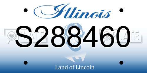 S288460 Illinois License Plate