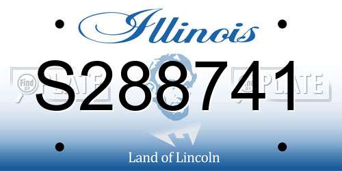 S288741 Illinois License Plate