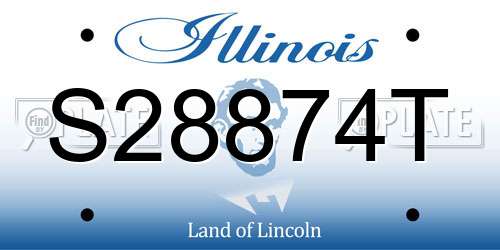 S28874T Illinois License Plate