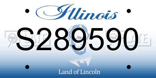 S289590 Illinois License Plate