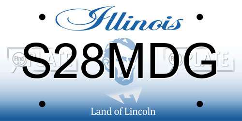 S28MDG Illinois License Plate